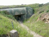 German gun emplacement on the north shore of Guernsey.