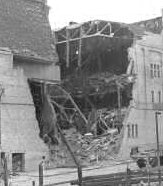 V1 rocket damage in London, 1944.